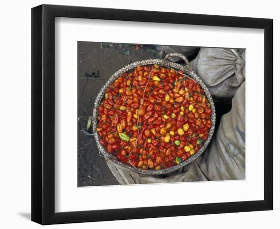 Hot Red Pepper at the Local Market, Madagascar-Michele Molinari-Framed Photographic Print