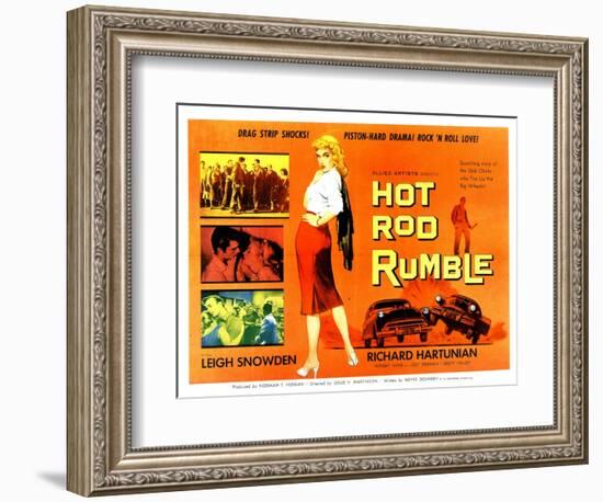Hot Rod Rumble, UK Movie Poster, 1957-null-Framed Art Print
