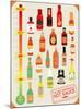 Hot Sauce Heat Chart-Clara Wells-Mounted Giclee Print