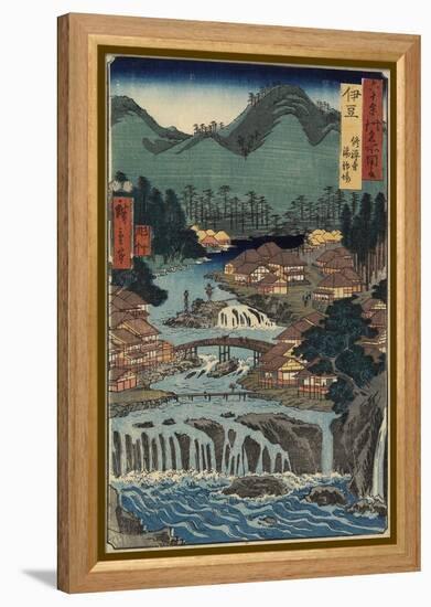 Hot Springs at Shuzenji, Izu Province, August 1853-Utagawa Hiroshige-Framed Premier Image Canvas