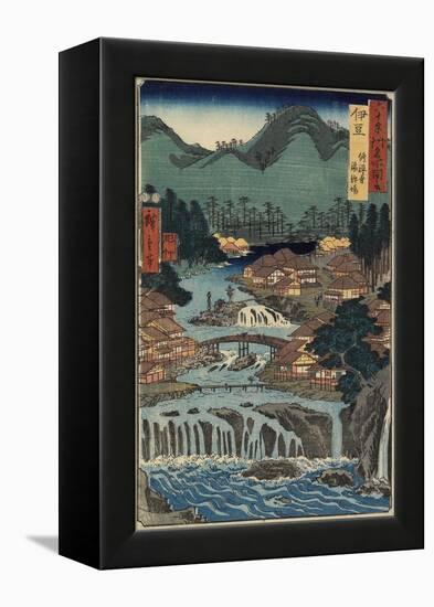 Hot Springs at Shuzenji, Izu Province, August 1853-Utagawa Hiroshige-Framed Premier Image Canvas