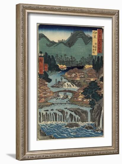 Hot Springs at Shuzenji, Izu Province, August 1853-Utagawa Hiroshige-Framed Giclee Print