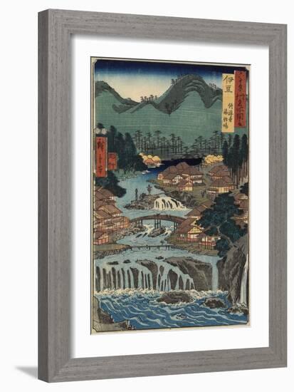 Hot Springs at Shuzenji, Izu Province, August 1853-Utagawa Hiroshige-Framed Giclee Print