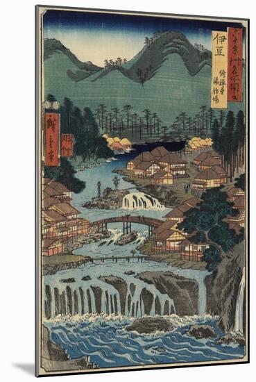 Hot Springs at Shuzenji, Izu Province, August 1853-Utagawa Hiroshige-Mounted Giclee Print