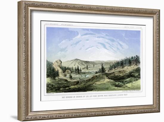 Hot Springs at their Source in Lou Lou Fork, Bitterroot Mountains, Montana, USA, 1856-John Mix Stanley-Framed Giclee Print