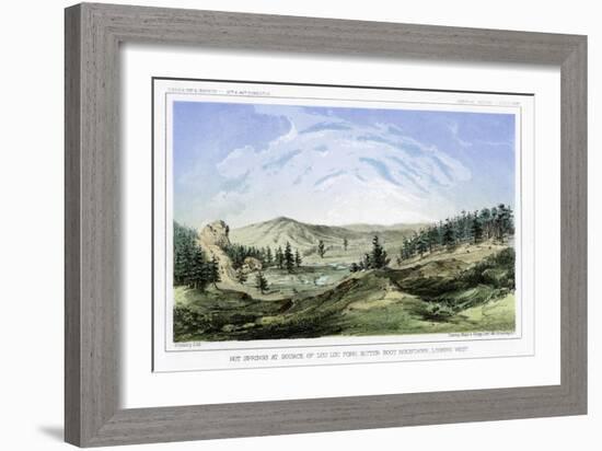 Hot Springs at their Source in Lou Lou Fork, Bitterroot Mountains, Montana, USA, 1856-John Mix Stanley-Framed Giclee Print