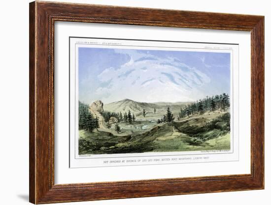 Hot Springs at their Source in Lou Lou Fork, Bitterroot Mountains, Montana, USA, 1856-John Mix Stanley-Framed Giclee Print