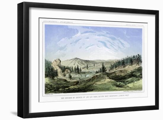 Hot Springs at their Source in Lou Lou Fork, Bitterroot Mountains, Montana, USA, 1856-John Mix Stanley-Framed Giclee Print