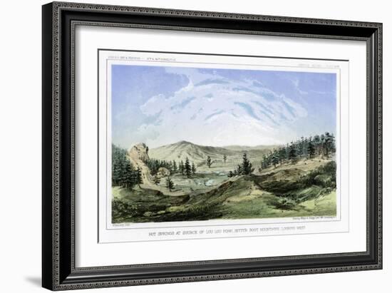 Hot Springs at their Source in Lou Lou Fork, Bitterroot Mountains, Montana, USA, 1856-John Mix Stanley-Framed Giclee Print