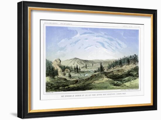 Hot Springs at their Source in Lou Lou Fork, Bitterroot Mountains, Montana, USA, 1856-John Mix Stanley-Framed Giclee Print