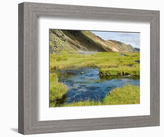 Hot Springs, Landmannalaugar, Iceland, Polar Regions-Ethel Davies-Framed Photographic Print