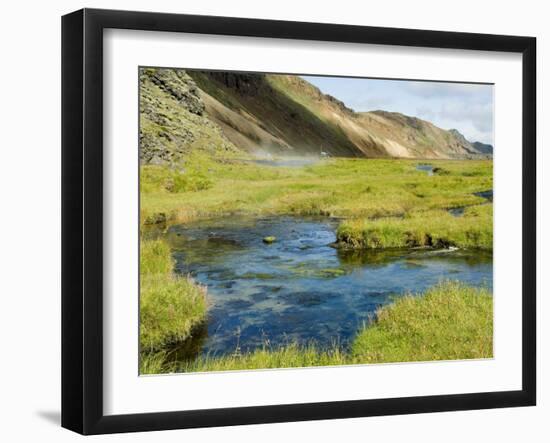 Hot Springs, Landmannalaugar, Iceland, Polar Regions-Ethel Davies-Framed Photographic Print