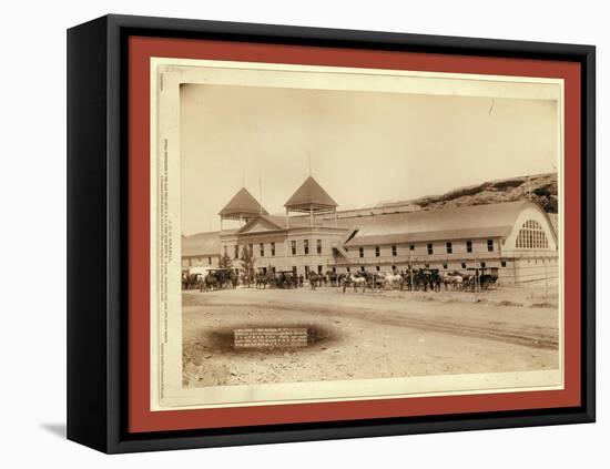 Hot Springs, S.D. Exterior View of Largest Plunge Bath House in U.S. on F.E. and M.V. R'Y-John C. H. Grabill-Framed Premier Image Canvas