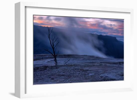 Hot Springs Sunset, Mammoth Hot Springs, Yellowstone, Wyoming-Vincent James-Framed Photographic Print