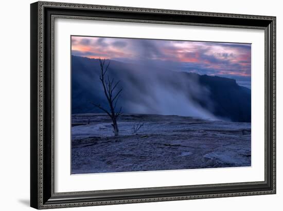 Hot Springs Sunset, Mammoth Hot Springs, Yellowstone, Wyoming-Vincent James-Framed Photographic Print