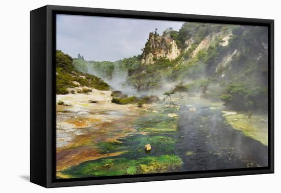 Hot Springs, Waimangu Volcanic Valley, Rotorua, Bay of Plenty, North Island, New Zealand-Rainer Mirau-Framed Premier Image Canvas