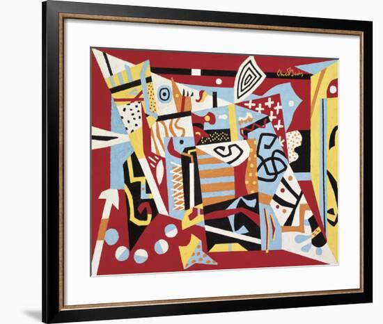 Hot Still-Scape for Six Colors - 7th Avenue Style, 1940-Stuart Davis-Framed Art Print