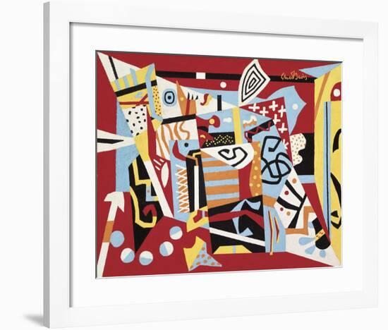 Hot Still-Scape for Six Colors - 7th Avenue Style, 1940-Stuart Davis-Framed Art Print