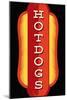 Hotdogs in Black-JJ Brando-Mounted Art Print