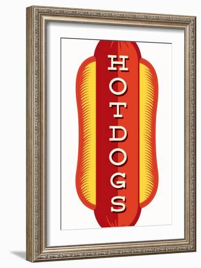 Hotdogs-JJ Brando-Framed Art Print