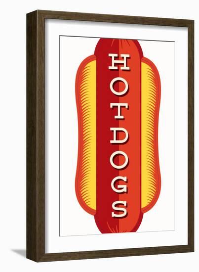 Hotdogs-JJ Brando-Framed Art Print