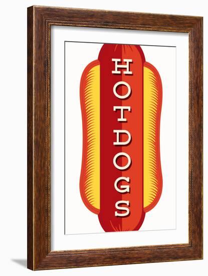 Hotdogs-JJ Brando-Framed Art Print