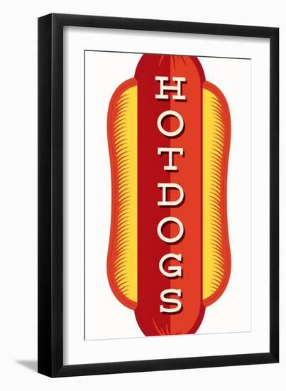 Hotdogs-JJ Brando-Framed Art Print