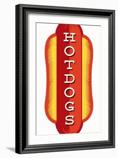 Hotdogs-JJ Brando-Framed Art Print