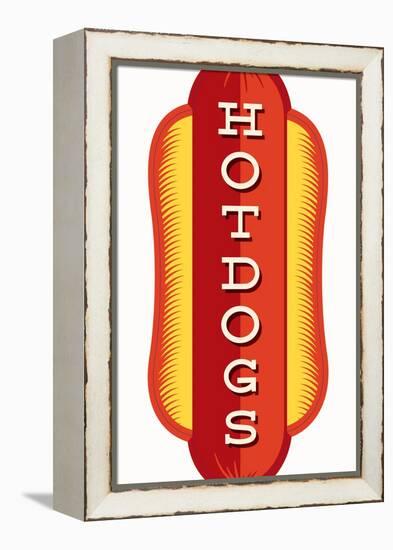Hotdogs-JJ Brando-Framed Stretched Canvas
