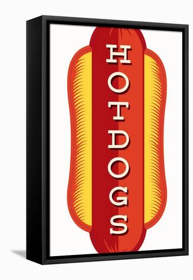 Hotdogs-JJ Brando-Framed Stretched Canvas