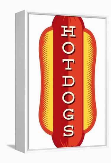 Hotdogs-JJ Brando-Framed Stretched Canvas