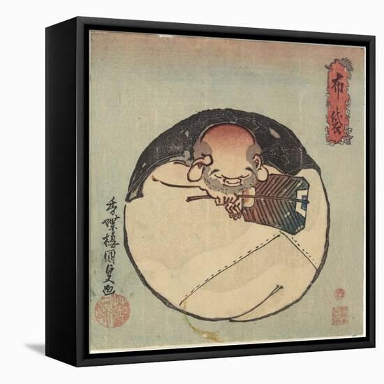 Hotei God, C. 1830-1844-Utagawa Kunisada-Framed Premier Image Canvas