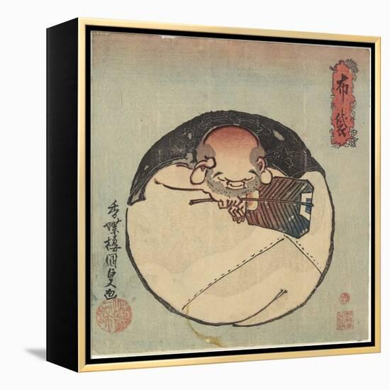 Hotei God, C. 1830-1844-Utagawa Kunisada-Framed Premier Image Canvas