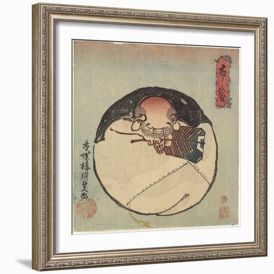 Hotei God, C. 1830-1844-Utagawa Kunisada-Framed Giclee Print