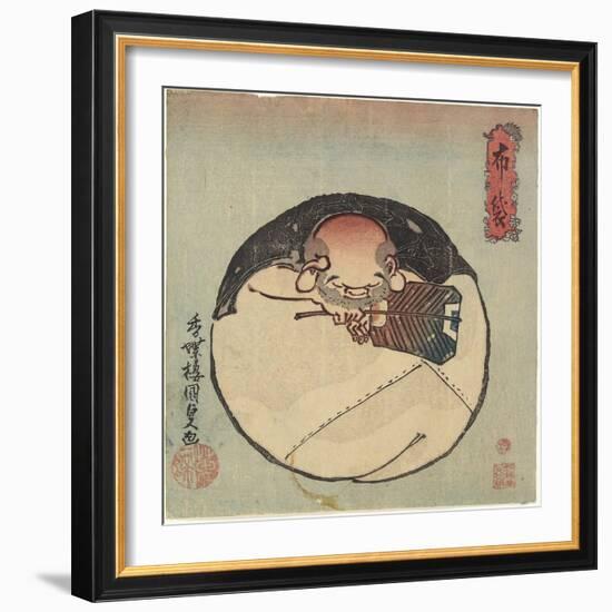 Hotei God, C. 1830-1844-Utagawa Kunisada-Framed Giclee Print