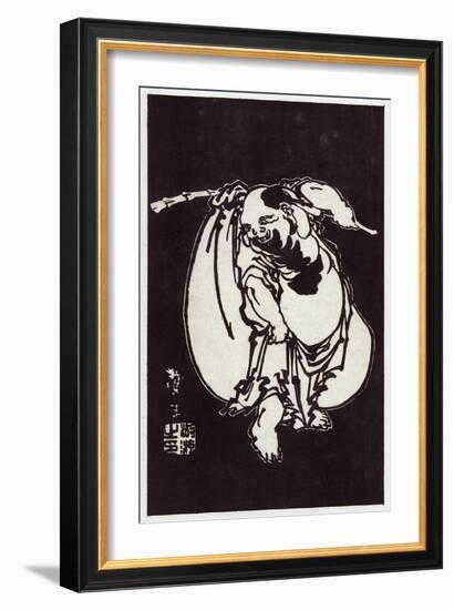 Hotei, Japanese Wood-Cut Print-Lantern Press-Framed Art Print