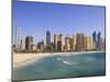 Hotel and Apartment Buildings Along the Seafront, Dubai Marina, United Arab Emirates, Middle East-Amanda Hall-Mounted Photographic Print