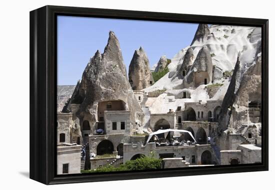 Hotel and Rock Formations, Goreme Town, Cappadocia, Turkey-Matt Freedman-Framed Premier Image Canvas