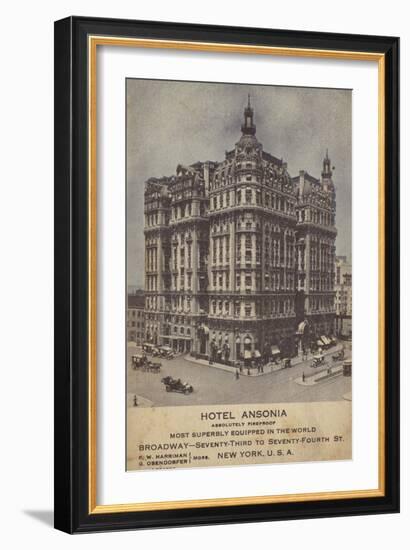 Hotel Ansonia, Broadway, New York City, USA-null-Framed Photographic Print