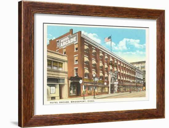 Hotel Arcade, Bridgeport, Connecticut-null-Framed Art Print