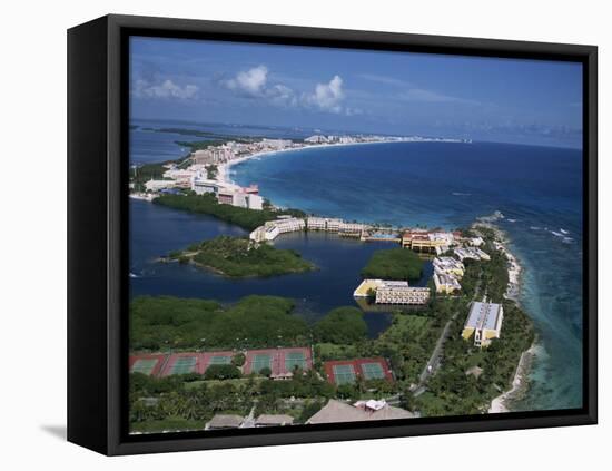 Hotel Area of Cancun, Cancun, Yucatan, Mexico, North America-Robert Harding-Framed Premier Image Canvas