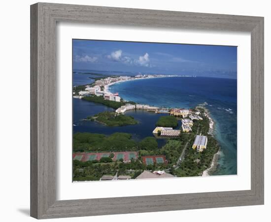 Hotel Area of Cancun, Cancun, Yucatan, Mexico, North America-Robert Harding-Framed Photographic Print