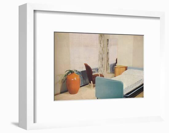 'Hotel bedroom', 1940-Unknown-Framed Photographic Print
