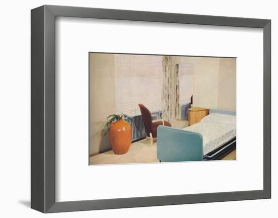 'Hotel bedroom', 1940-Unknown-Framed Photographic Print