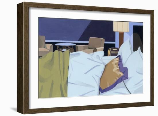 Hotel, Bedroom, 2016 (Painting)-Hiroyuki Izutsu-Framed Giclee Print