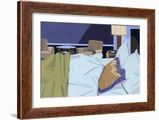 Hotel, Bedroom, 2016 (Painting)-Hiroyuki Izutsu-Framed Giclee Print