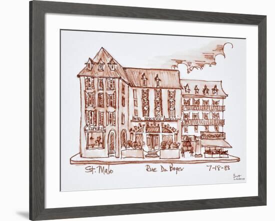 Hotel Brasserie Armoricaine along Rue du Boyer, St. Malo, Brittany, France.-Richard Lawrence-Framed Photographic Print