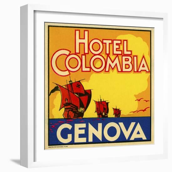 Hotel Colombia, Genova-null-Framed Giclee Print
