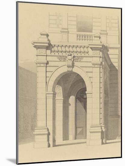 Hôtel de M. Fould (rue de Berri, 75008 Paris) par H. Labrouste : portique de la façade principale,-null-Mounted Giclee Print