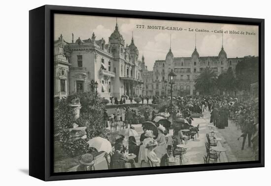 Hotel de Paris Monte-Carlo in Monte Carlo, Monaco, France. Postcard Sent in 1913-French Photographer-Framed Premier Image Canvas